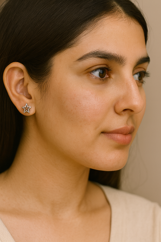 TwinkleStar Silver Studs