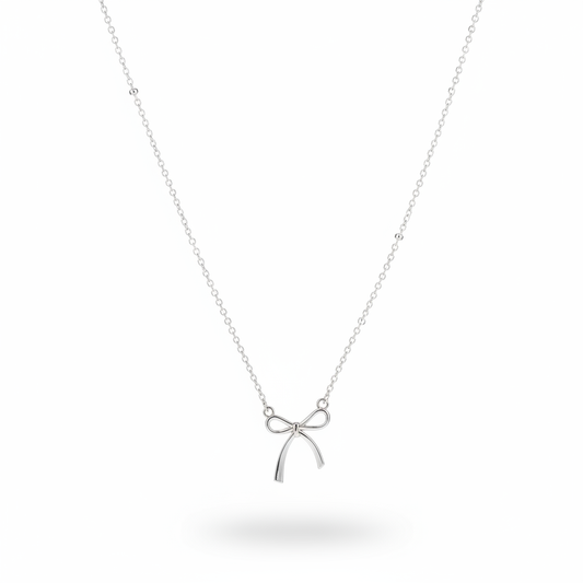 Bandhika 925 Sterling Silver Bow Necklace