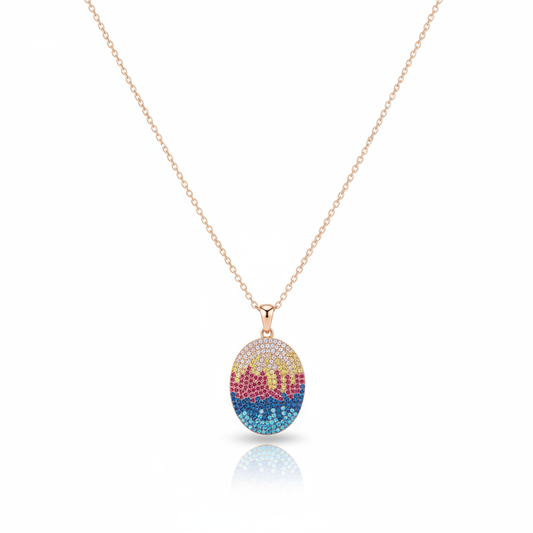 Aarunya 925 Sterling Silver Rose Gold-Plated Necklace