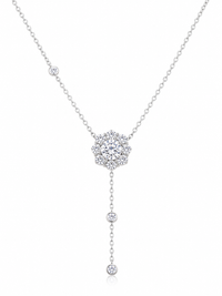 Celeste Bloom 925 Sterling Silver Drop Necklace