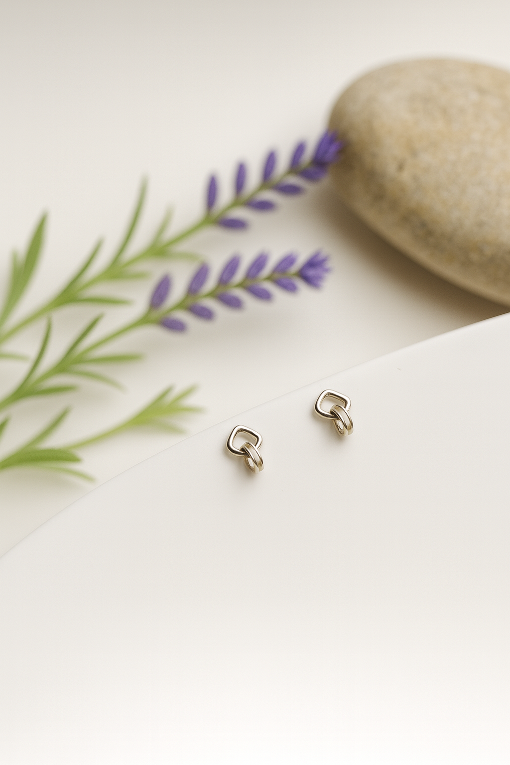 LoopSquare Sterling Earrings