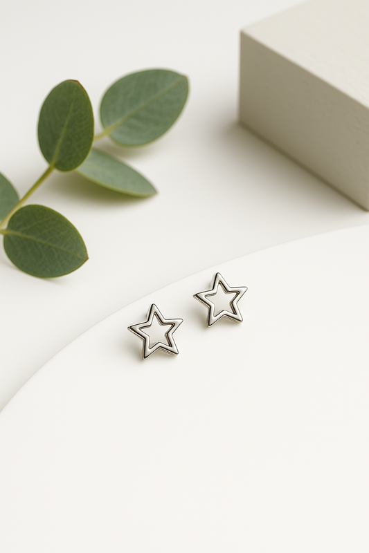 TwinkleStar Silver Studs