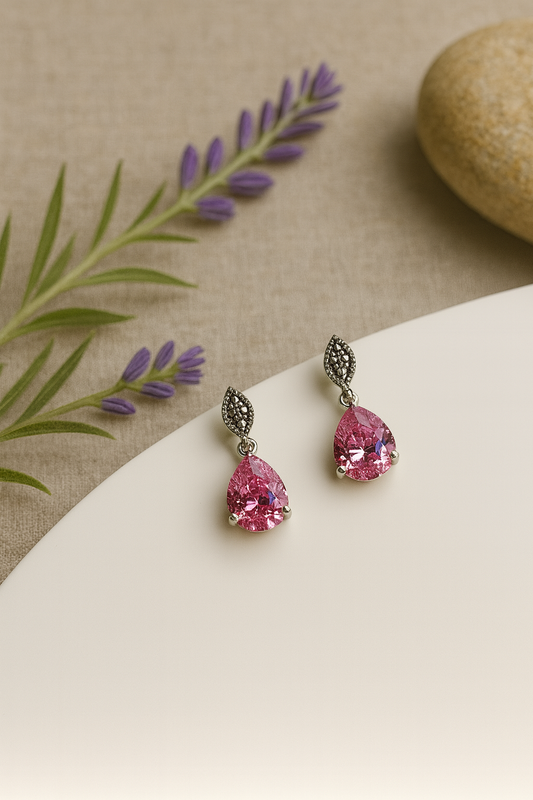 Bloom Pink Drop Earrings