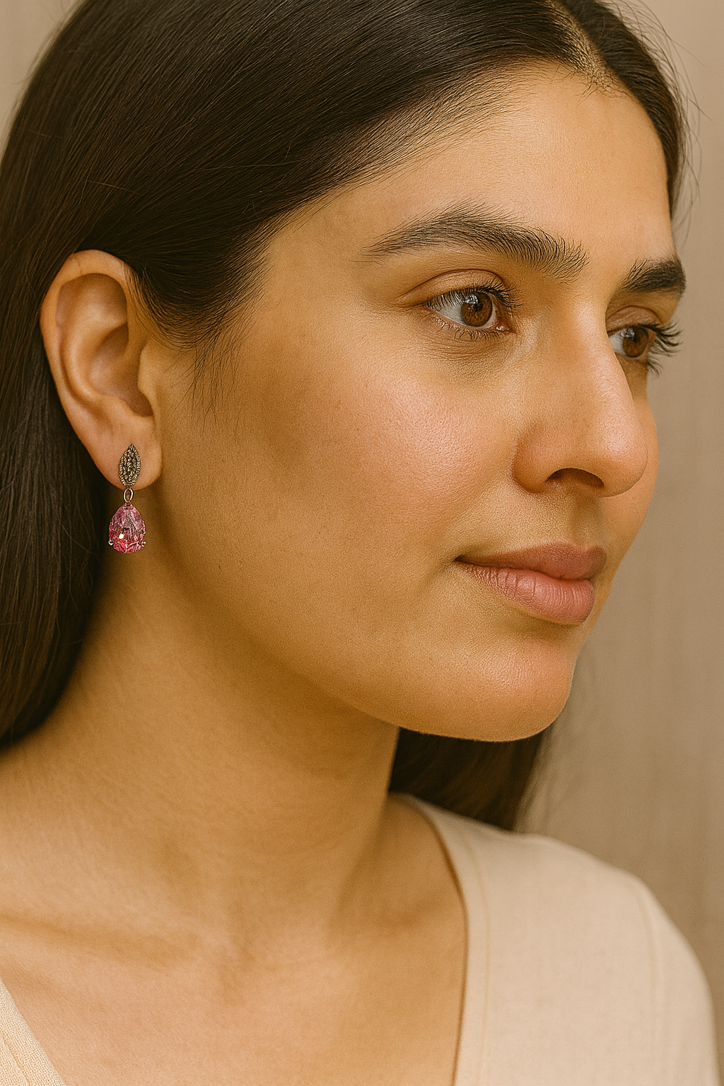 Bloom Pink Drop Earrings