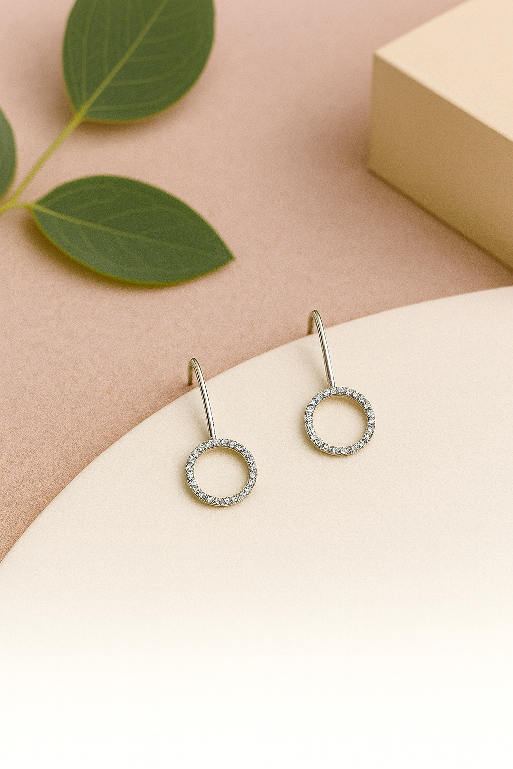 Radiant Circle Crystal Earrings