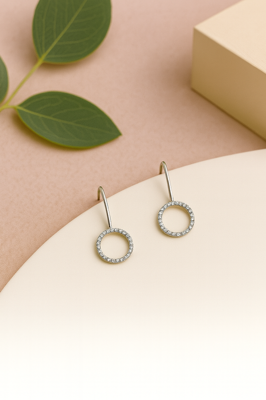 Radiant Circle Crystal Earrings