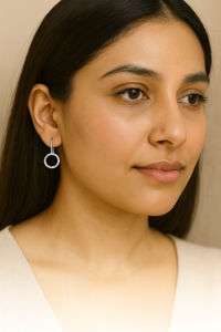 Radiant Circle Crystal Earrings
