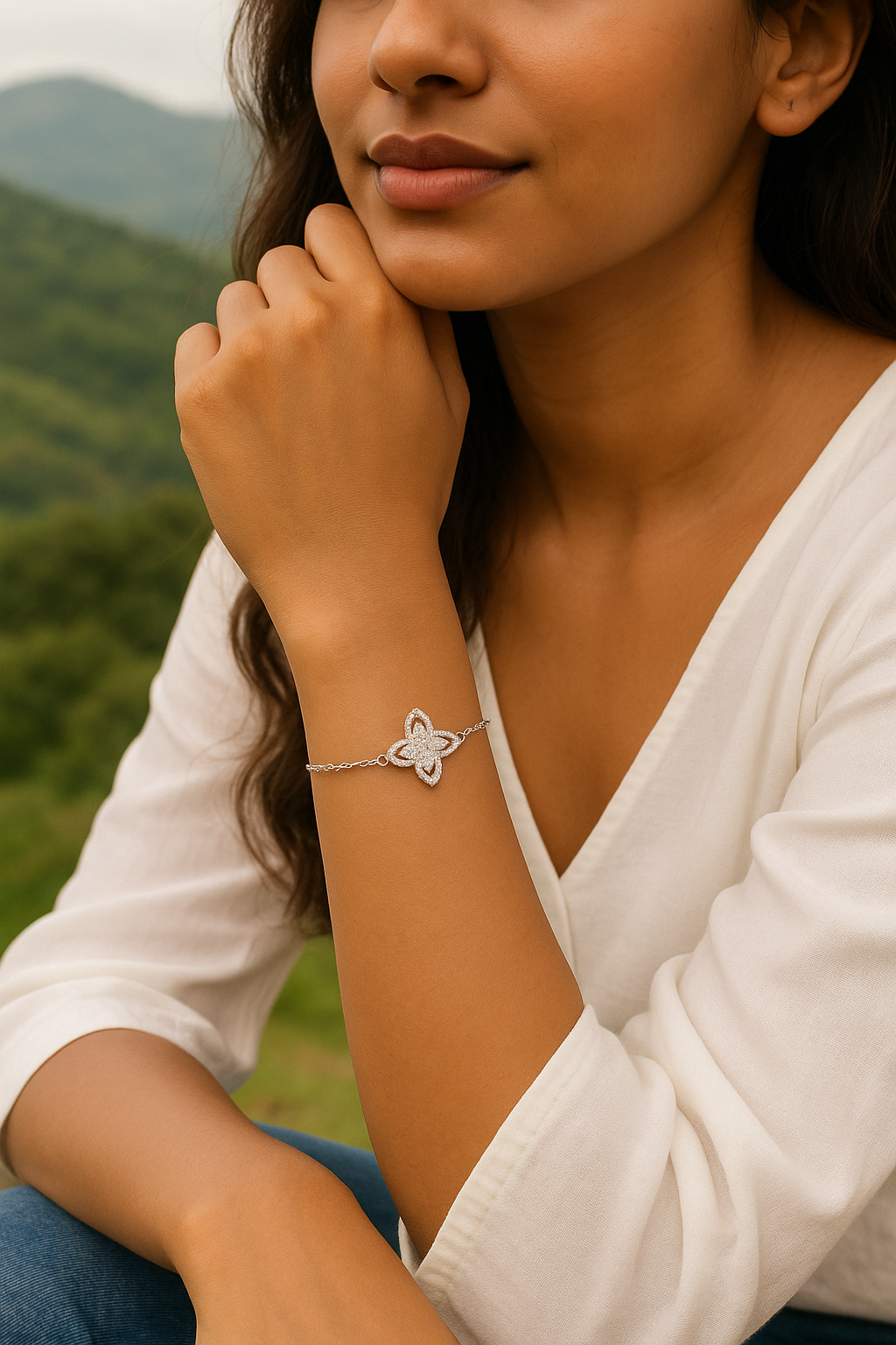 Mystique Flora Silver Bracelet