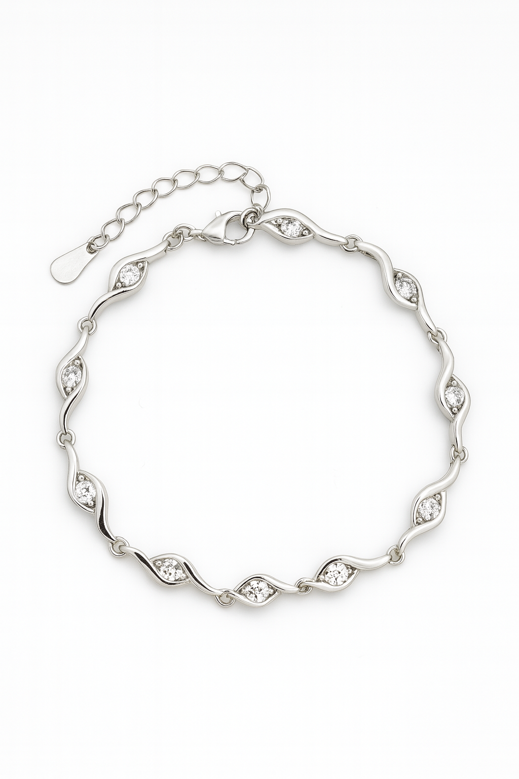 Silver Wave Elegance Bracelet