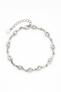 Silver Wave Elegance Bracelet
