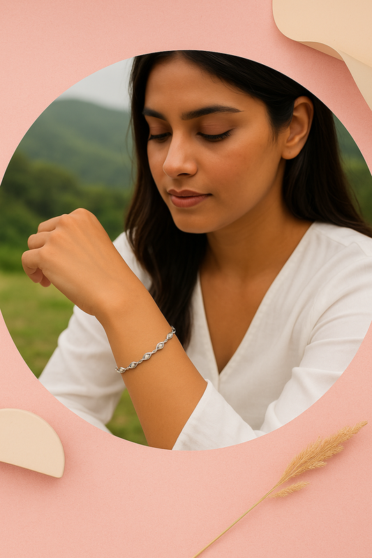 Silver Wave Elegance Bracelet