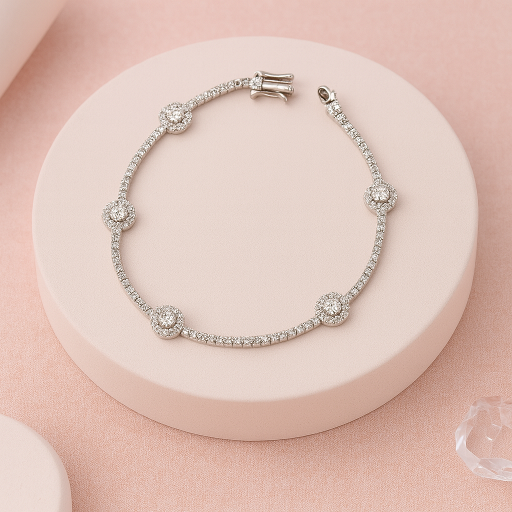 Celestial Bloom Tennis Bracelet