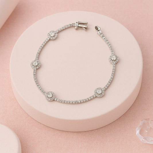 Celestial Bloom Tennis Bracelet