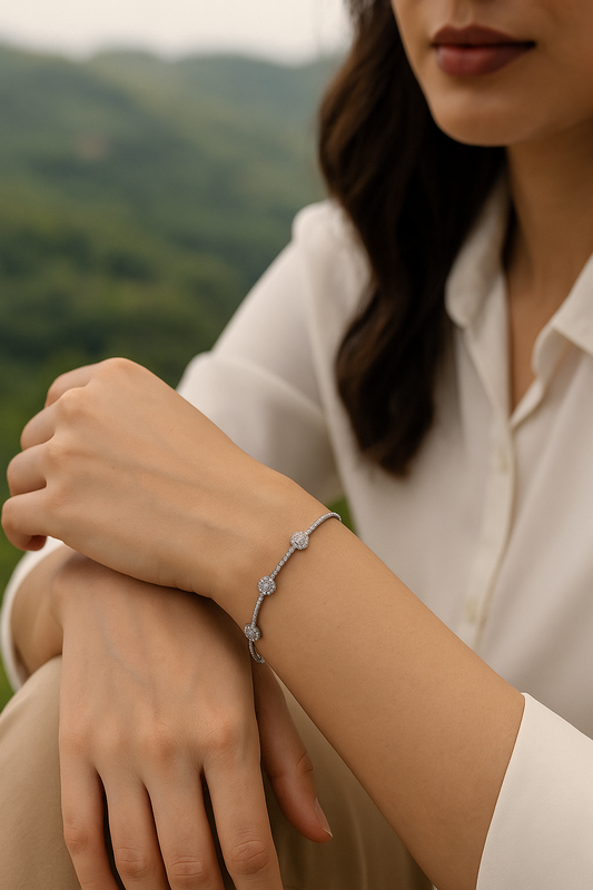 Celestial Bloom Tennis Bracelet