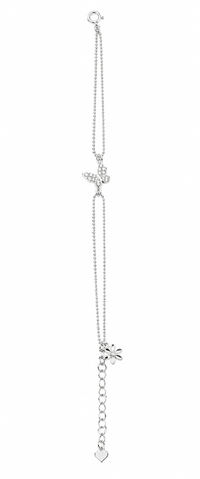 Flutter Grace Butterfly Silver Bracelet