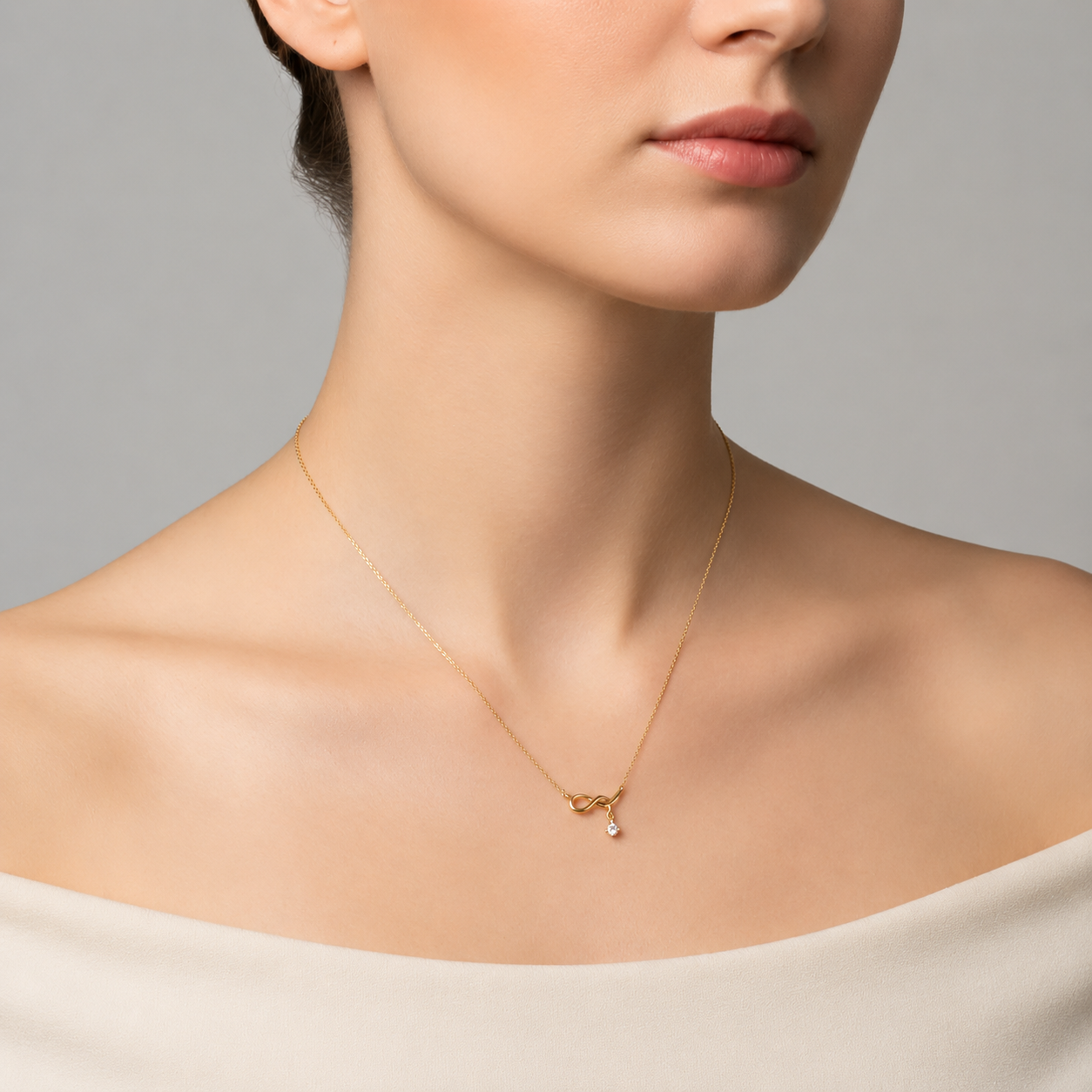 Anantya 925 Sterling Silver Gold-Plated Infinity Necklace