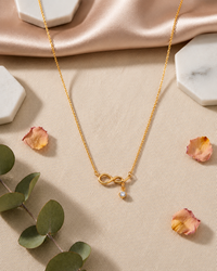 Anantya 925 Sterling Silver Gold-Plated Infinity Necklace