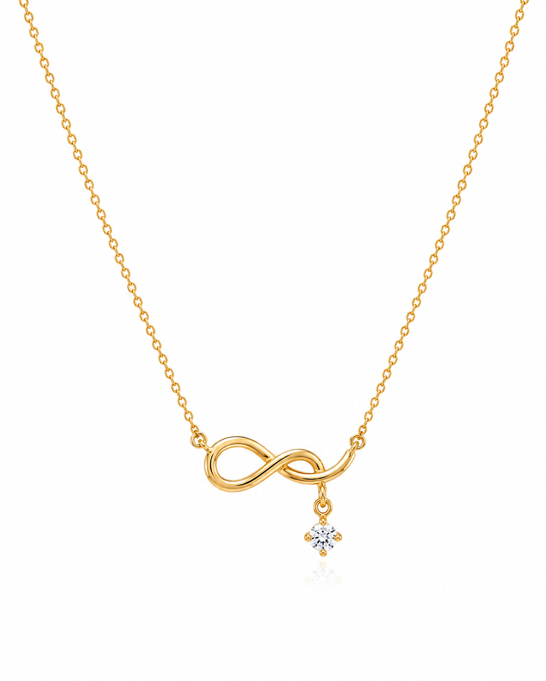 Anantya 925 Sterling Silver Gold-Plated Infinity Necklace