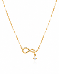 Anantya 925 Sterling Silver Gold-Plated Infinity Necklace