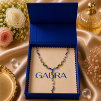 Elegant Multicolor Gemstone Y Necklace For Women