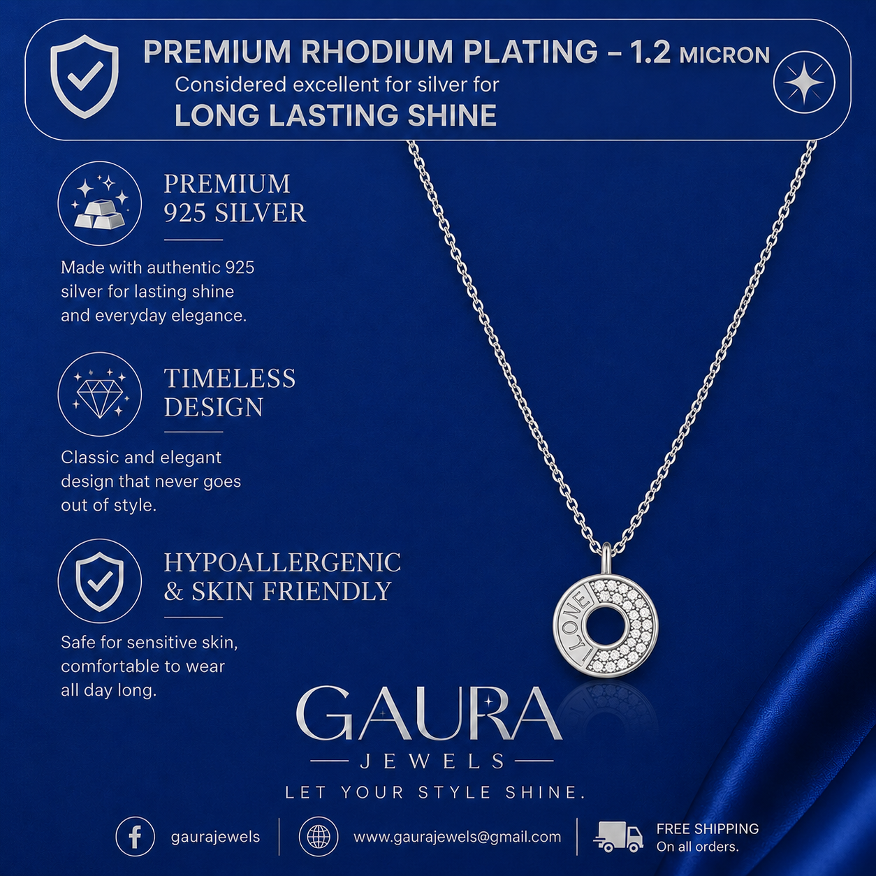 Eternal Love Silver Pendant Necklace