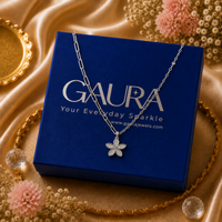 Silver Double-Layer Geometric Charm Dangle Necklace