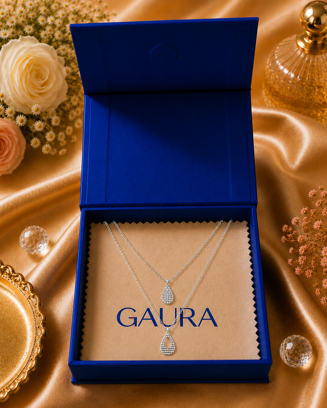 The Celestial Harmony Layered Silver Necklace