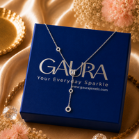 Nayra 925 Sterling Silver Drop Lariat Necklace