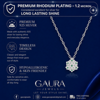 Vridha 925 Sterling Silver Floral Pendant Necklace