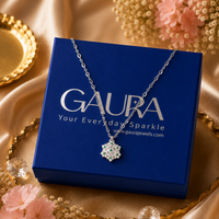 Vridha 925 Sterling Silver Floral Pendant Necklace