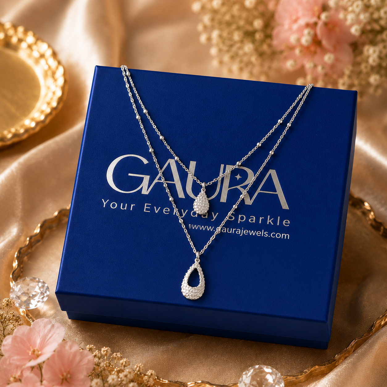 The Celestial Harmony Layered Silver Necklace
