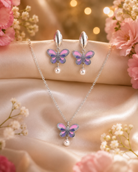 Butterfly Bloom Necklace & Earrings Set