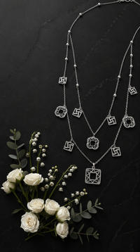 Noor-e-Zehen Silver Layers Necklace