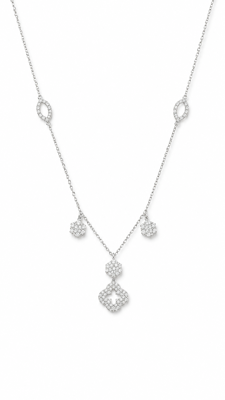 Noor Clover Sterling Silver Pendant Necklace