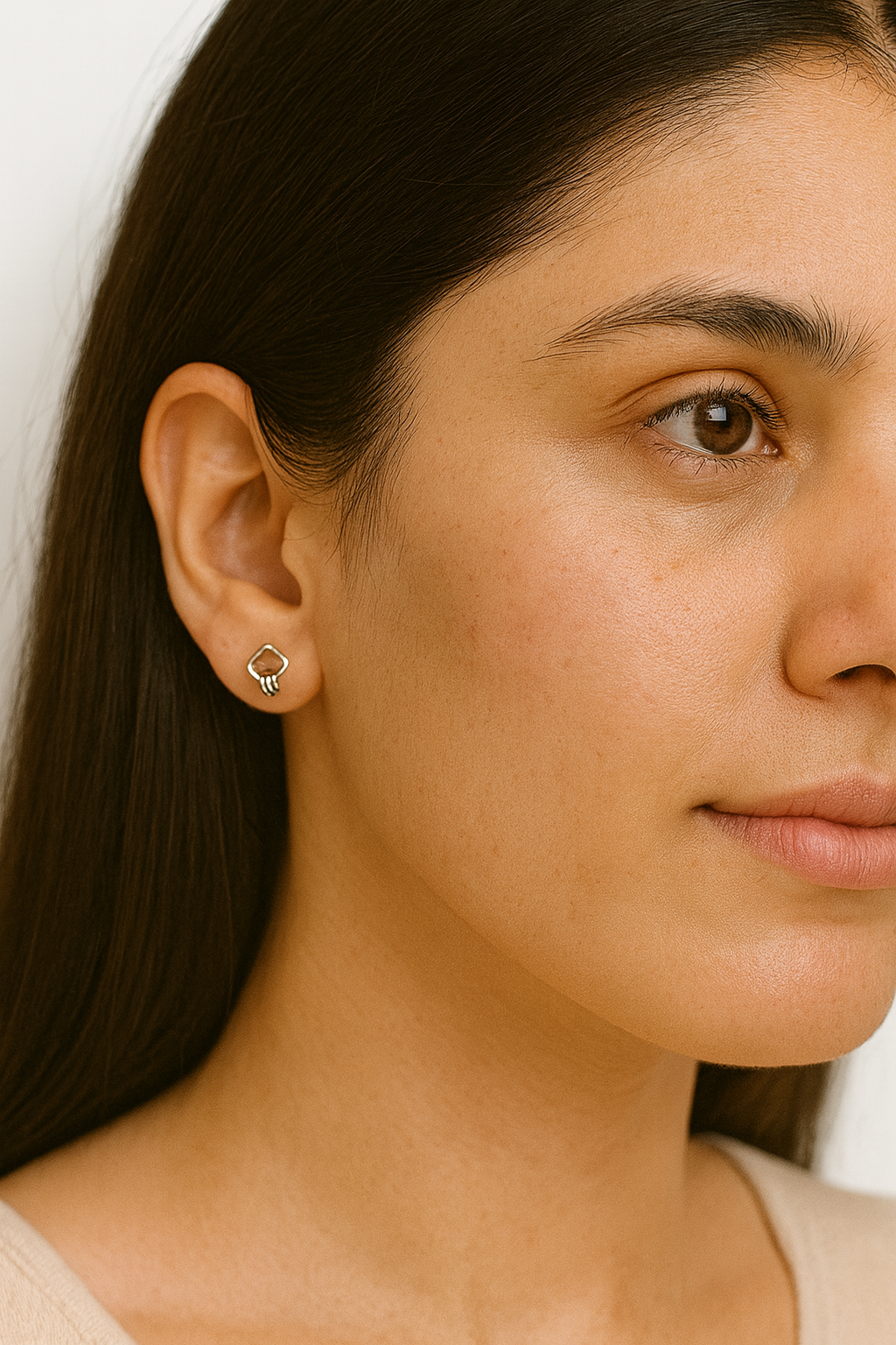 LoopSquare Sterling Earrings
