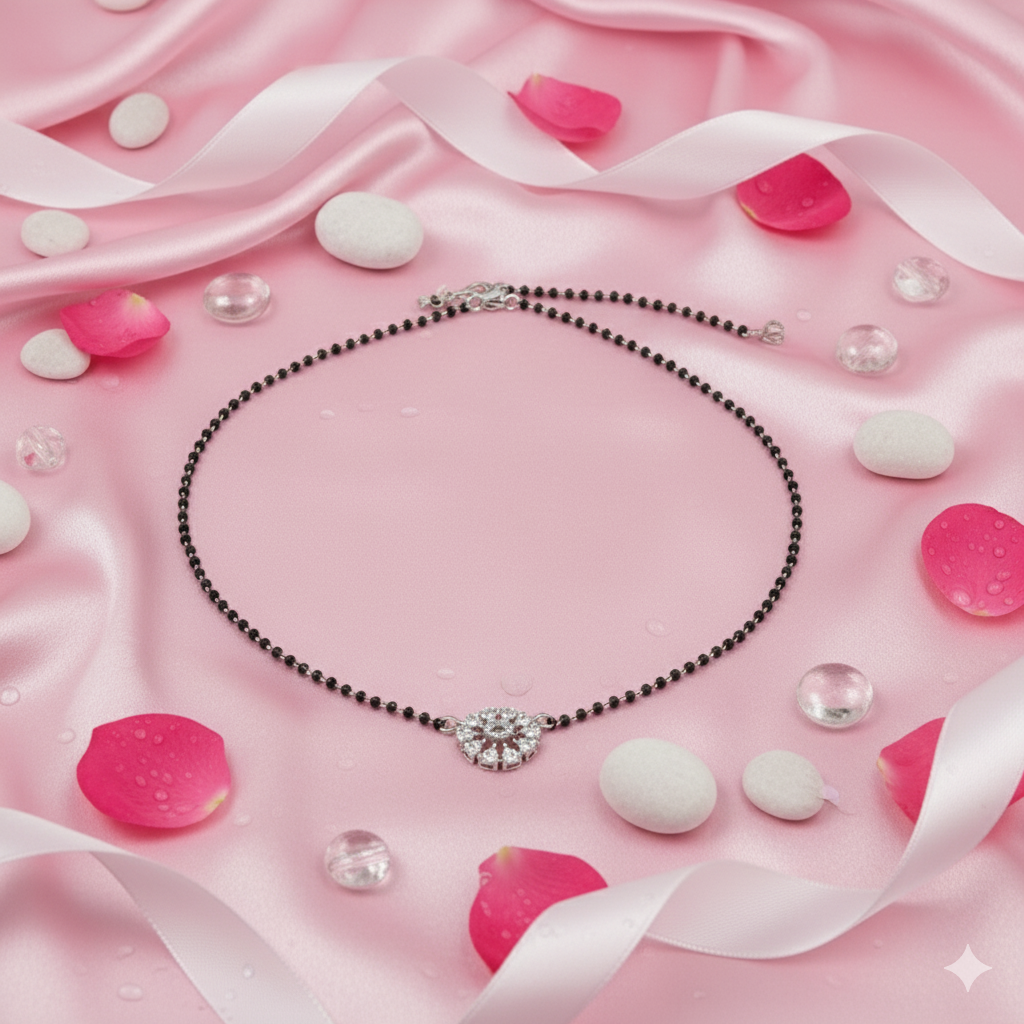 SparkleBloom Solitaire Mangalsutra