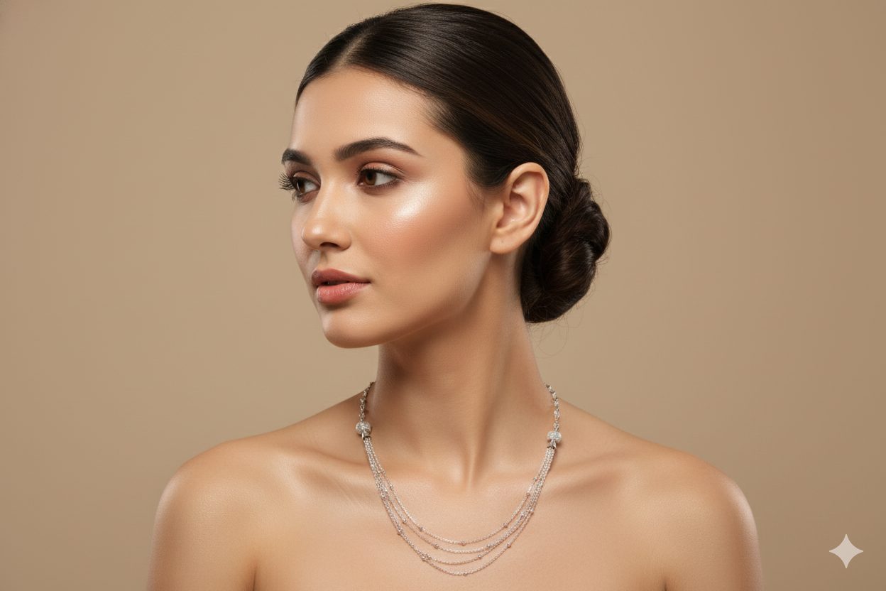 Celeste Layered Silver Necklace