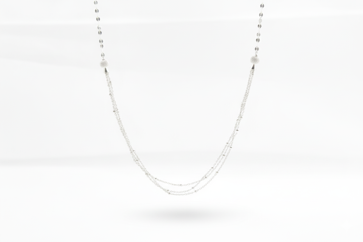Celeste Layered Silver Necklace