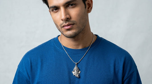 Divine Ganesha 925 Sterling Silver Pendant