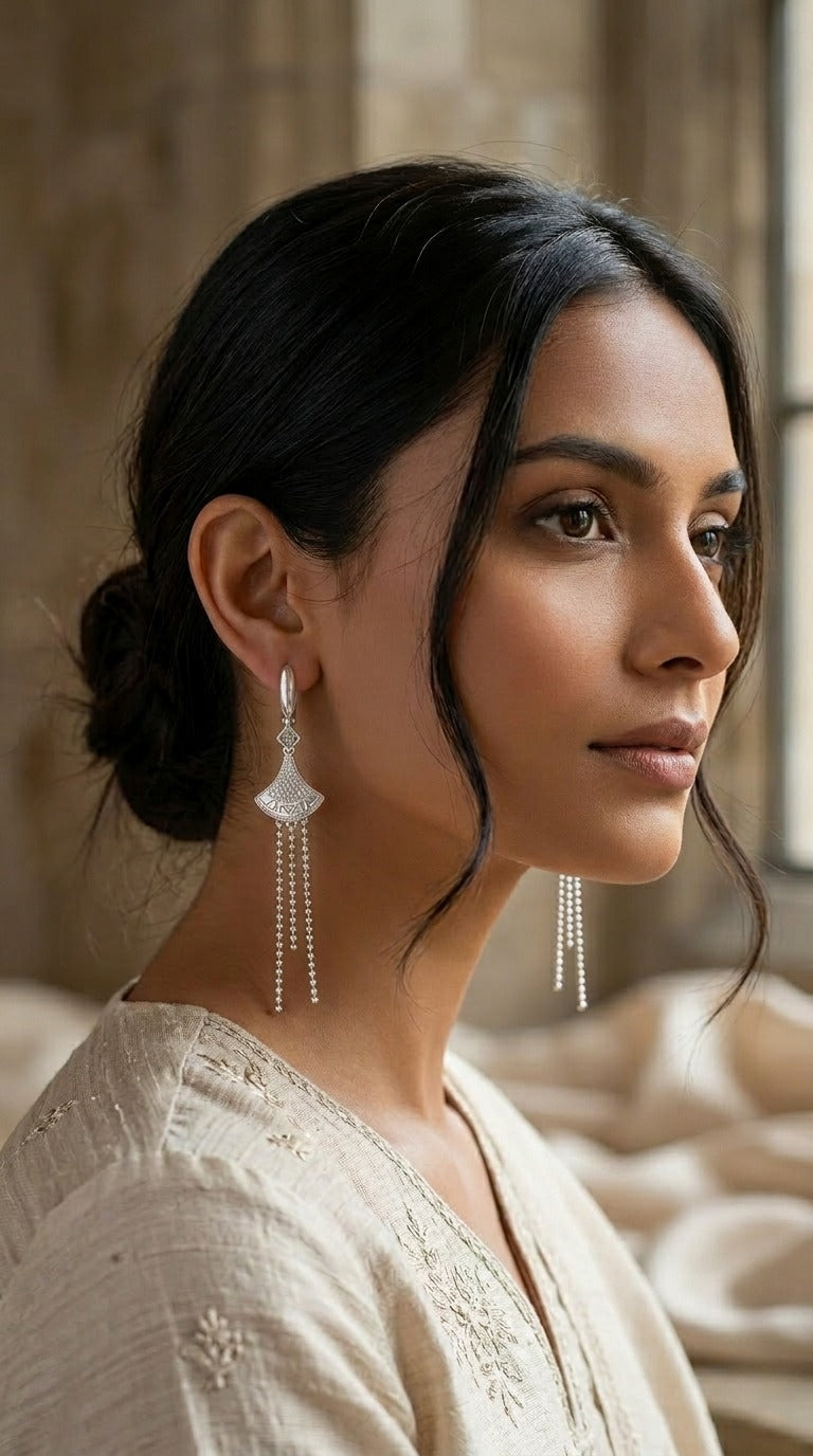 Lunéa Cascade Silver Earrings
