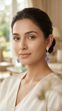 Veloura Violet Bloom Earrings