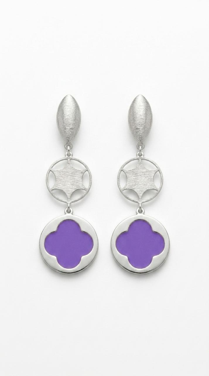 Veloura Violet Bloom Earrings