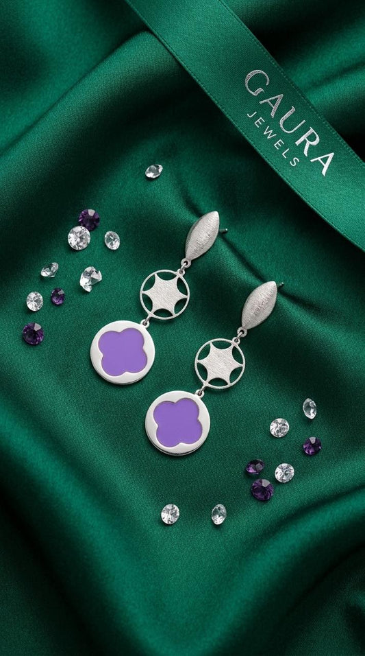 Veloura Violet Bloom Earrings