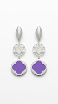 Veloura Violet Bloom Earrings
