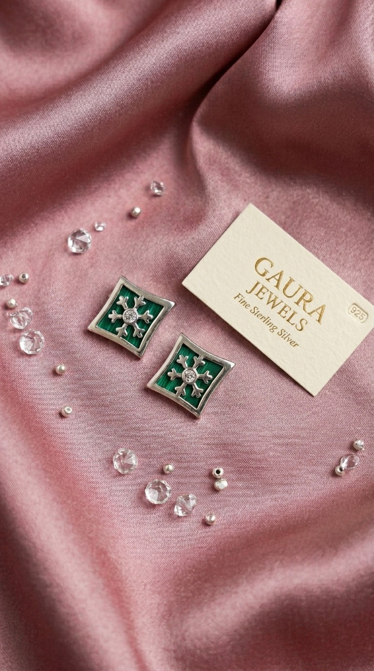 Veloura Emerald Star Studs