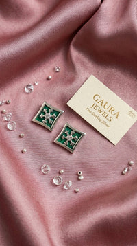 Veloura Emerald Star Studs