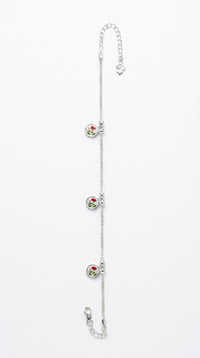 Blossom Whisper Silver Anklet