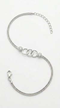 Infinity Glow Silver Anklet