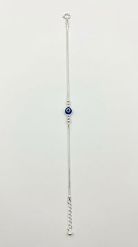Evil Eye Serenity Silver Anklet