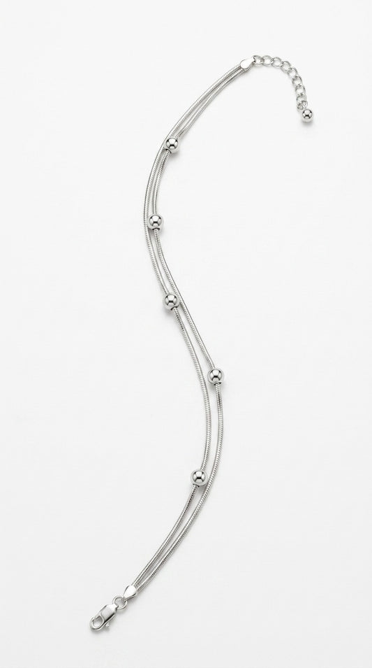 Silver Dew Drop Anklet